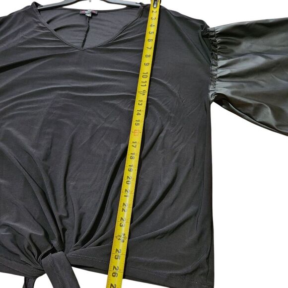 Cocomo Top For Size 3X Black Stretch Lightweight Vneck Flare Sleeve - Picture 4 of 9